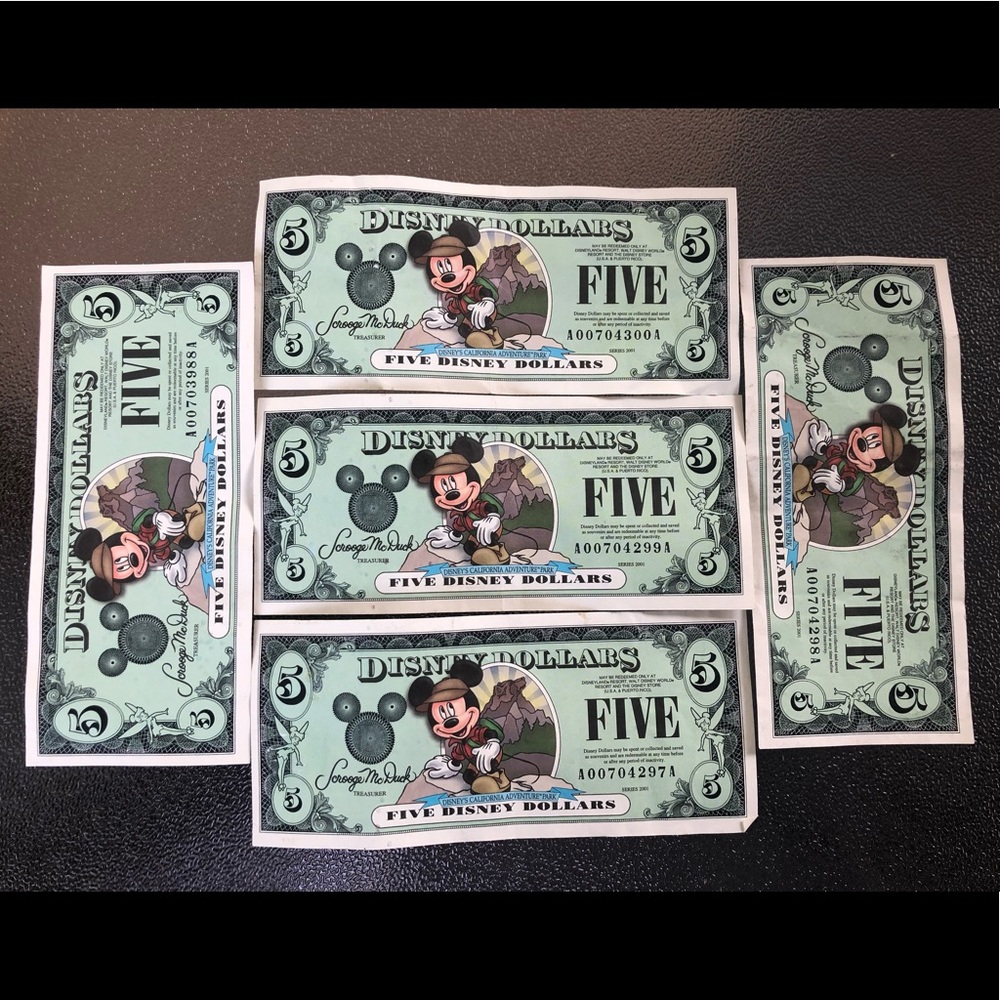 DISNEY 2021 Mickey Mouse Disney Dollars - set 5